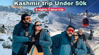 Kashmir Trip under 50k including Travel hotel amp food  6 nights 7 days trip in December 2023 [upl. by Auqinimod]