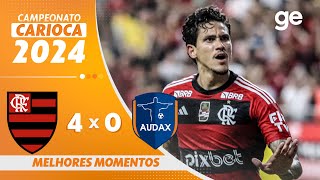 FLAMENGO 4 X 0 AUDAXRJ  MELHORES MOMENTOS  CAMPEONATO CARIOCA 2024  geglobo [upl. by Feodora303]