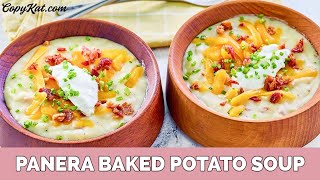 Copycat Panera Baked Potato Soup Recipe [upl. by Chiaki97]