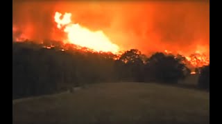 2009 Victorian Firestorm with Tornado  filmed by Jim Baruta [upl. by Tnaryb818]