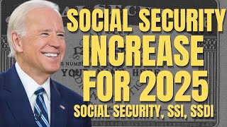 JUST IN Social Security COLA Increase For 2025 Released Social Security SSI SSDI Payments [upl. by Jun]