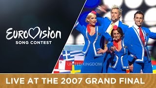 Scooch  Flying The Flag United Kingdom Live 2007 Eurovision Song Contest [upl. by Elburr]