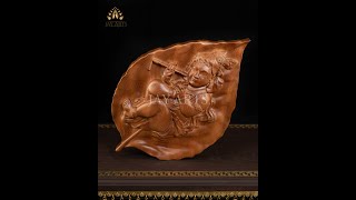 Baby Krishna on a Pipal Leaf 15 H x 10 W  Krishna Wood Carving [upl. by Luedtke]