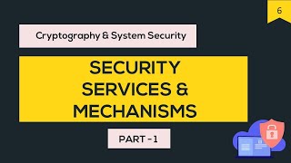 CSS 6PART1 Security Services Authentication Data integrity NonRepudiation Accesscontrol [upl. by Ecienaj]