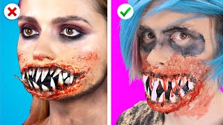 Trying HALLOWEEN IS HERE 8 Spooky Halloween Makeup amp DIY Costume Ideas Party Hacks by Crafty Panda [upl. by Clifton]