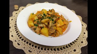 Batatas guisadas com frango e cogumelos silvestres 🥔🐓🍄 [upl. by Xavier116]