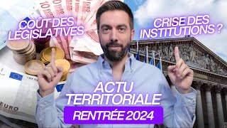 ACTU TERRITORIALE RENTRÉE 2024  crise institutionnelle JO IA NouvelleCalédonie [upl. by Clark]