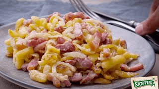 Idée recette Stoeffler  SPAETZLE inspiration carbonara [upl. by Lexi846]