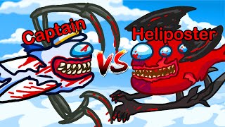 CAPTAIN vs HELIPOSTER Among Us [upl. by Siloa]