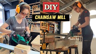 DIY Chainsaw Mill Guide Jig  Mini chainsaw Mill [upl. by Rehportsirhc]