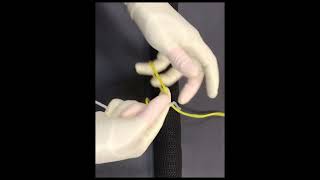 O215【Two handed surgical knot 】Right index fingerRight rotation×2 [upl. by Seka]