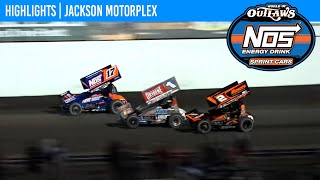 World of Outlaws NOS Energy Drink Sprint Cars  Jackson Motorplex  August 16 2024  HIGHLIGHTS [upl. by Epps]