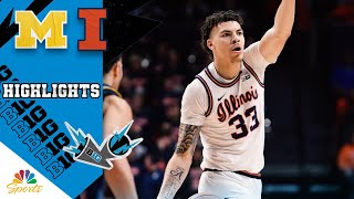 HIGHLIGHTS Michigan vs Illinois  Big Ten Mens Basketball  2132024  NBC Sports [upl. by Anirav961]