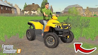 GLIDING OVER THE LAND WITH THE QUAD BIKE  Chellington Farm FS19  Episode 28 [upl. by Studner]