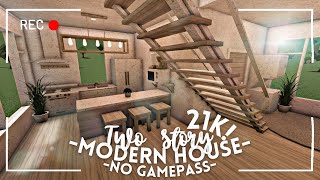 roblox bloxburg  no gamepass minimalist two story family house 21k ꒰ build amp tour ꒱  itapixca [upl. by Annodahs]