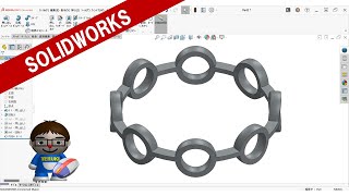 SOLIDWORKSCSWA練習問題SectionGProblem4 [upl. by Trebron3]