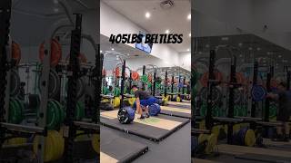 405lbs Deadlift Beltless amp Strapless powerlifting verticaljumptraining fitnessworld vancouver [upl. by Chong90]