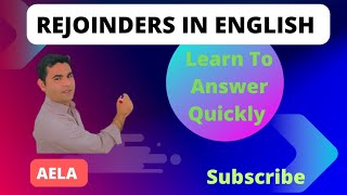 Rejoinders In English [upl. by Drud]