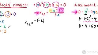 Jak spočítat kořeny kvadratické rovnice pomocí diskriminantu [upl. by Aneehsar]