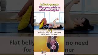 One action lying down to improve pelvis forward tilt flat abdomenpostpartum recoveryhome exercise [upl. by Kwei301]