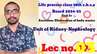 Lec no03 LIFE PROCESS UNIT IV EXCRETION Ultrafiltration and Haemodialysis [upl. by Komarek]