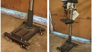 Fahrvorrichtung für Ständerbohrmaschine selber bauen homemade Drill Press Dolly or Mobile Base [upl. by Hachmann727]