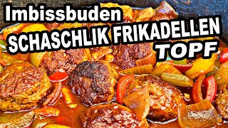 Imbissbuden Schaschlik Frikadellen Topf genial lecker  The BBQ BEAR [upl. by Einafpets]