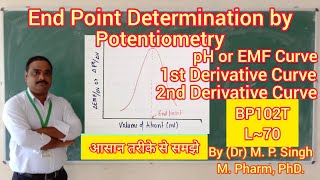 End Point Determination by Potentiometry Titrations  Pharmaceutical Analysis  BP102T  L70 [upl. by Anyel981]