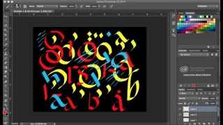 Learning Calligraphy in Adobe Photoshop CC [upl. by Nylodam]