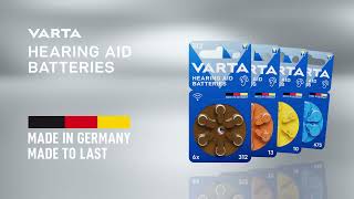 VARTA Hearing Aid Batteries [upl. by Zanze]