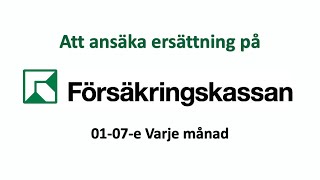 Ansök om ersättning på Försäkeringskassan [upl. by Anital]