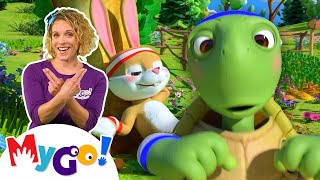 The Tortoise and the Hare  CoComelon Nursery Rhymes amp Kids Songs  MyGo Sign Language For Kids [upl. by Neelyhtak]