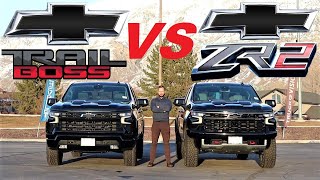 2023 Chevy Silverado Trail Boss VS 2023 Chevy Silverado ZR2 Chevy Needs To Discount The Trail Boss [upl. by Lancey]