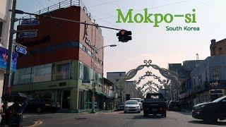 Driving in Korea Downtown MokpoOne of the major port cities  전라남도 목포 시내구도심 드라이브 [upl. by Rech]