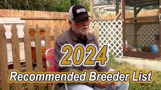 Coturnix Corners 2024 Recommended Breeder List [upl. by Coffee]