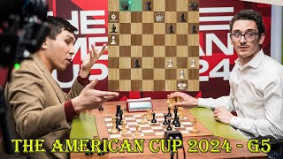 QUEEN SACRIFICE Wesley So vs Fabiano Caruana  The American Cup 2024  R5 [upl. by Munafo]