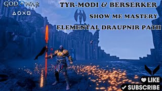 Kratos Smashed Tyr Modi and Berserker Spear Path Show Me Mastery No Death GOW Ragnarök HDR 60Fps PS5 [upl. by Inattirb]