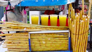 8 Minutes How to Make Simple Sugarcane Juice Selling In Phnom Penh [upl. by Anilos]