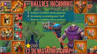 lords mobile EMPEROR T3 RALLY TRAP DESTROYS 1900 RALLY SQUAD MIXED RALLIES DESTROYED PARDON [upl. by Aleka324]