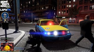 GTA V  LSPDFR 049🚔  LSPDLAPD  Undercover Taxi  Active Shooters  Deadly Shootout at Bank  4K [upl. by Higgs889]