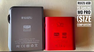 Ruizu A58 VS Shanling M0 Pro Portable DAPs Size Comparison [upl. by Heidt934]