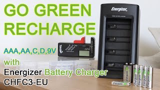 Unboxing and Review Energizer Battery Charger CHFC3EU and TAKIT Battery Tester [upl. by Valenta]