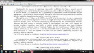 Demonstration of an SPSS Solution to Regression Commonality Analysis [upl. by Apoor]