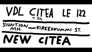 New Citea  VDL Citea LE 122 PL 896  Siuntion matkahuolto  Kirkkonummi station [upl. by Ado652]