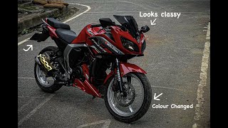 Rim colour changed New look  Yamaha Fazer v2 modified MiTs Films [upl. by Annahgiel576]