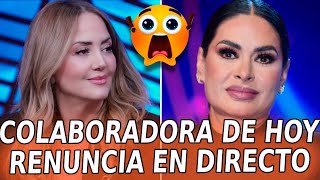 💔😭COLABORADORA del programa Hoy RENUNCIA EN VIVO frente a sus compañeros [upl. by Aurilia854]