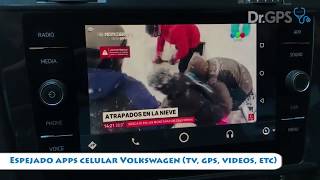 Espejado Apps Celular VW Volkswagen Gps  Tv  Youtube  Videos  Flow  Android Auto [upl. by Halian]