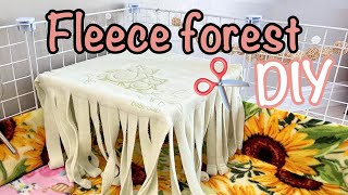 DIY Fleece Forest no sewing for guinea pigs amp small animals Easy [upl. by Pimbley866]