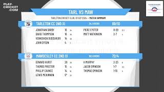 Tarleton CC 2nd XI v Mawdesley CC 2nd XI [upl. by Naeruat]