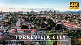 Torrevieja 4k Spain  Downtown Torrevieja Spain 4K drone footage  Costa blanca beaches spain 2021 [upl. by Ssur]